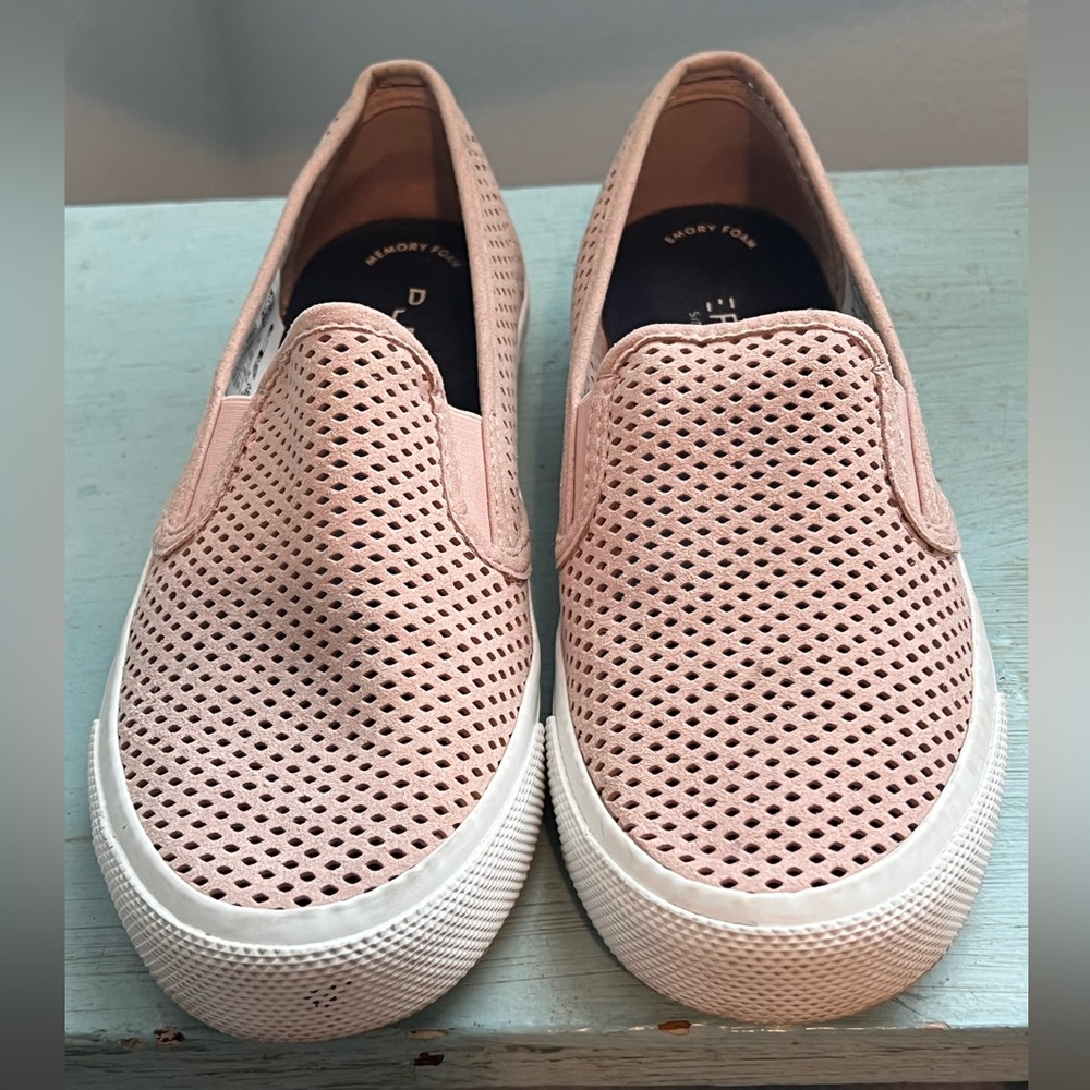 Sperry Slip-on Leather Sneakers in Dusty Rose SZ 7